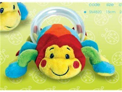 Keel Toys Cuddly Soft Snug as a Bug Spider Rattle Baby Gift 15cm - hanrattycraftsgifts.co.uk