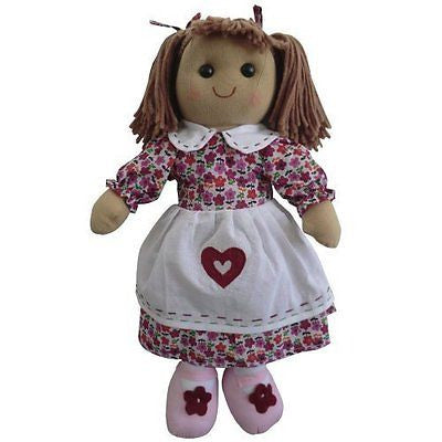 Floral Rag Doll - Handmade - Large 40cms - Powell Craft - hanrattycraftsgifts.co.uk