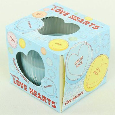 LOVE HEARTS 85g GLASS JAR SCENTED CANDLE SCENT CANDLES BLUEBERRY NEW - hanrattycraftsgifts.co.uk