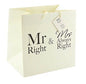 mr  mrs   bag , Medium 23 x 16 x 23cm - hanrattycraftsgifts.co.uk
