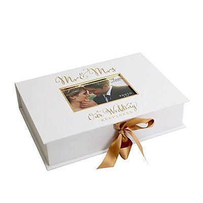 Always & Forever' Gold Foil A4 Keepsake Box - Mr & Mrs - hanrattycraftsgifts.co.uk