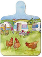 Mini Chopping Board - Glaming/Caravanning by Emma Ball - hanrattycraftsgifts.co.uk