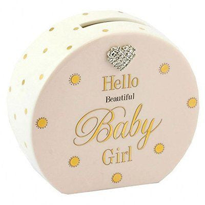 Dotty Ceramic Money Box (Pink) - hanrattycraftsgifts.co.uk
