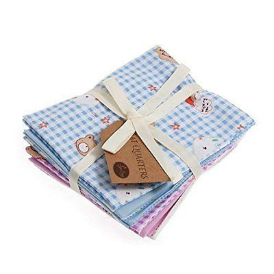 Fat Quarter Bundle: Cotton: 6 x 54cm x 45cm: Bunny and Teddy - hanrattycraftsgifts.co.uk