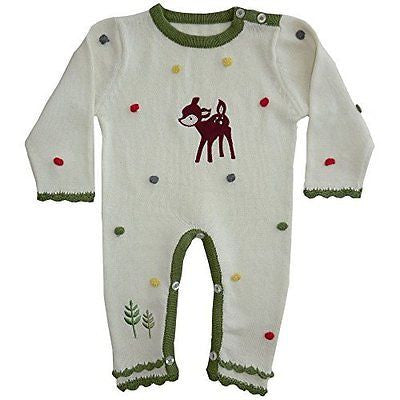 powell craft woodland creatures knitted jumpsuit 0-6 months - hanrattycraftsgifts.co.uk