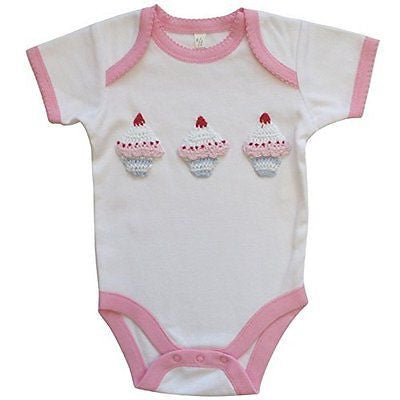 Powell Craft Cupcake Babygrow 0-6 months - hanrattycraftsgifts.co.uk