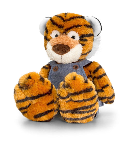 Keel Toys Tumbleweed Wild 20cm Tiger W/ Dungarees - hanrattycraftsgifts.co.uk