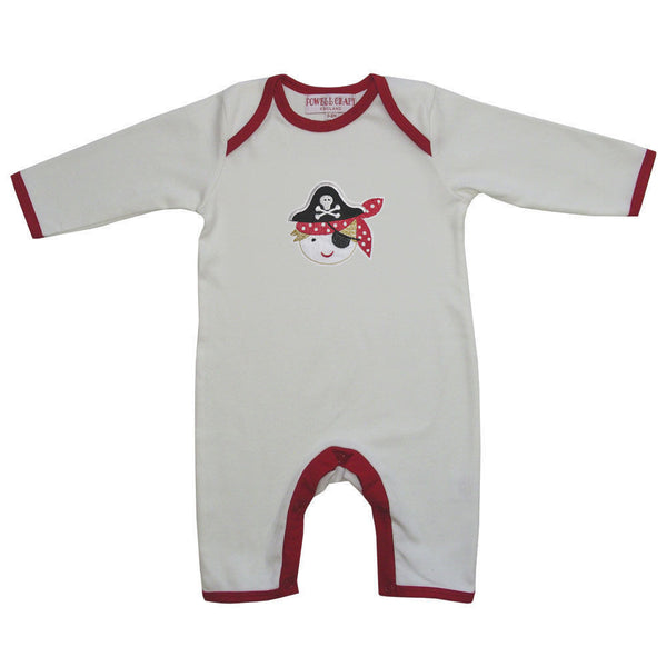BABY Boy PIRATE Powellcraft Soft Cotton Onesie Jumpsuit Romper   6-12mths - hanrattycraftsgifts.co.uk