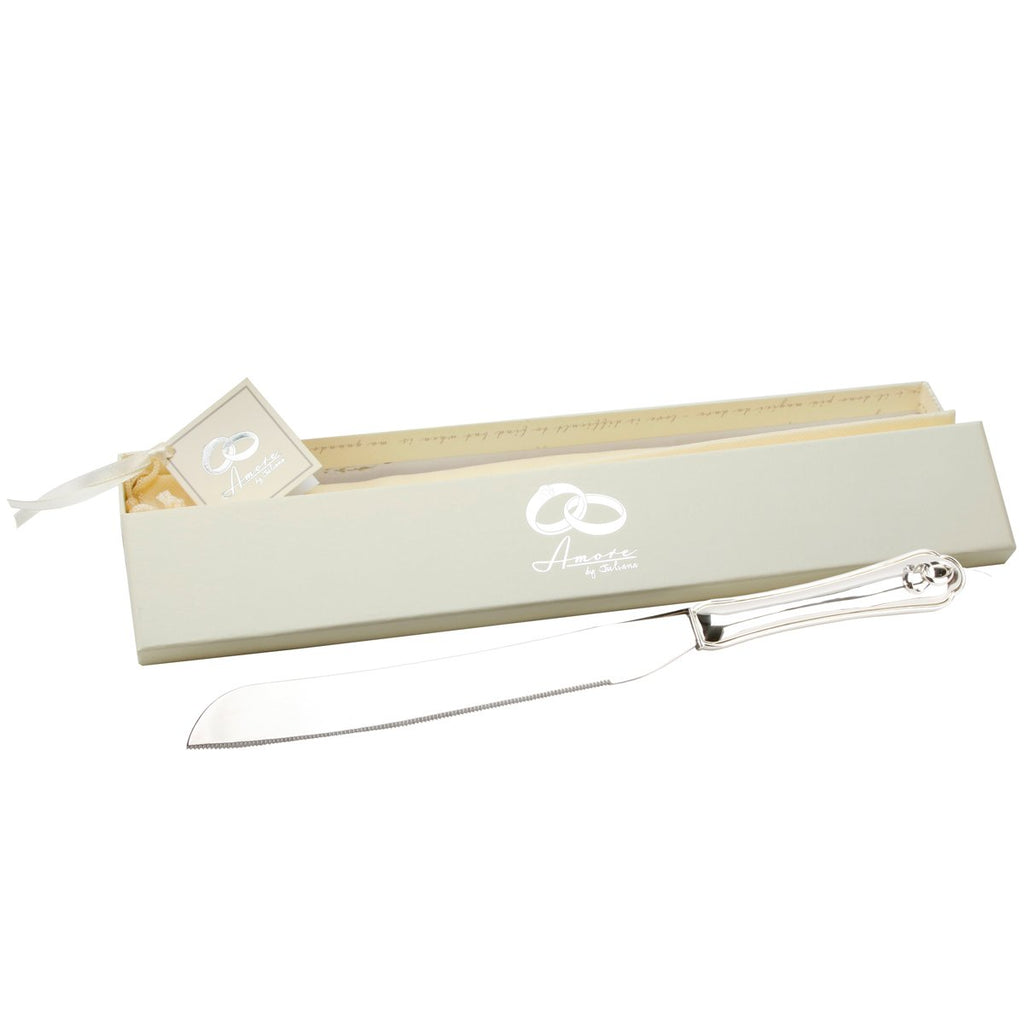 Amore Wedding Cake Knife with Presentation Box and Gift Tag