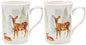 The Leonardo Collection Christmas Deer Family Fine Bone China Mug Set of 2