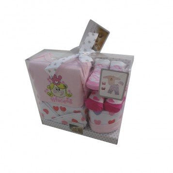 Babies' 5 piece Gift Set "Little Prince" 0-3 mths. Also comes in "Little Princess" Pink. 0-3 mths & 3-6 mths. - hanrattycraftsgifts.co.uk