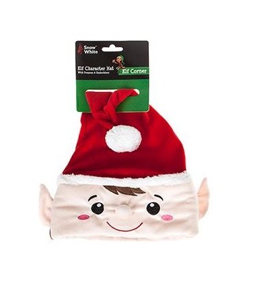 Luxury Christmas Hat - Red Elf Character Hat With Pom Pom & Embroidery - One Size - hanrattycraftsgifts.co.uk