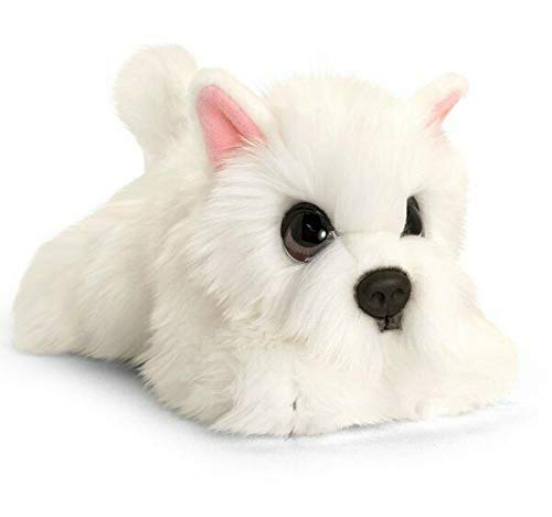 Keel Toys WHITE WESTIE DOG 37cm Soft Toy SIGNATURE PUPPY - hanrattycraftsgifts.co.uk