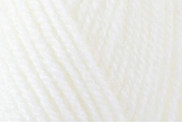 King Cole Big Value Baby Double Spot Ball of acrylic knitting yarn White 50 g
