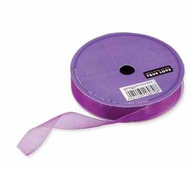Organza Ribbon Purple - hanrattycraftsgifts.co.uk