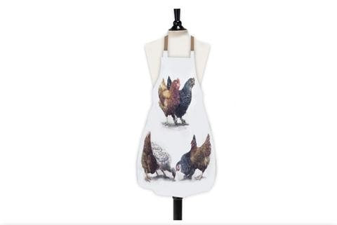 FARMYARD HENS COTTON APRON - hanrattycraftsgifts.co.uk