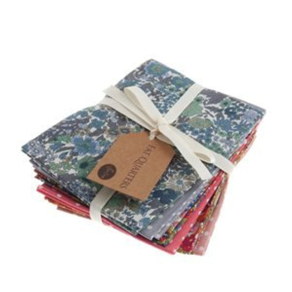 Sew Easy Staples : Dotty Floral Pink / Grey - 6 Fat Quarters