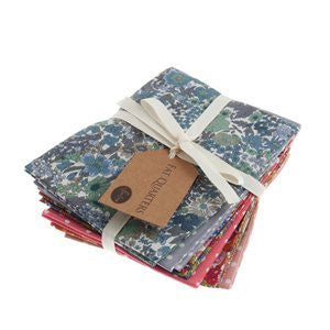 Sew Easy Staples : Dotty Floral Pink / Grey - 6 Fat Quarters - hanrattycraftsgifts.co.uk
