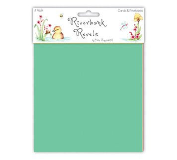 Helz Cuppleditch Riverbank Revels 6 x 6-inch Cards and Envelopes - hanrattycraftsgifts.co.uk