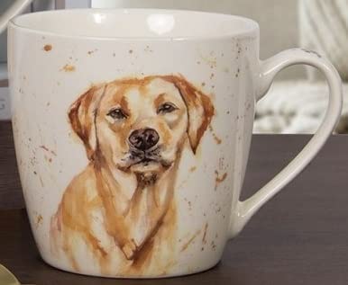 The Leonardo Collection Man's Best Friend Fine Bone China Mug, Gold Labrador