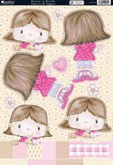 bonnie in hoodie papercraft toppers - hanrattycraftsgifts.co.uk