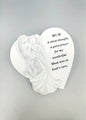 White Angel Love Heart Plaque, Grave Stone Tribute Memorial with Verse mum