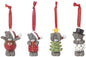 Set of 4 Me to You Christmas tree decorations in resin