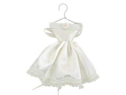 Wedding Dress I Pouch for Almonds Ivory 17 cm Set of 6 - hanrattycraftsgifts.co.uk