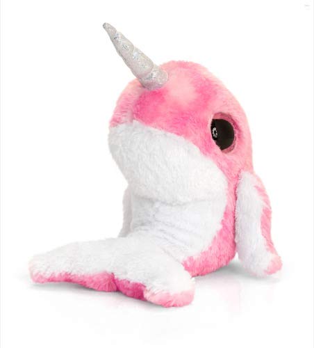 Keel Toys Animotsu 15cm Narwhal whale Beanie Cuddly Soft Toy Plush SF2257 - hanrattycraftsgifts.co.uk