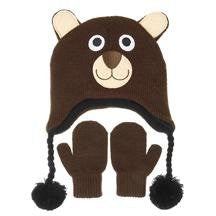 Nuzzles Hat and Mittens - Bear small - hanrattycraftsgifts.co.uk