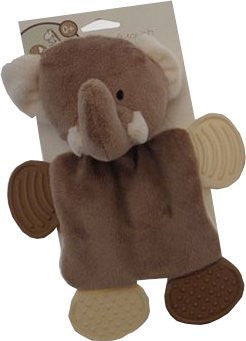 SUPERSOFT PLUSH CRINKLING TEETHER ELEPHANT DESIGN TOY - hanrattycraftsgifts.co.uk