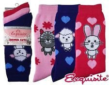 animal cute thermal socks 3par pack exquisite elegance - hanrattycraftsgifts.co.uk
