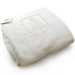 Bambino Cream Fleece Baby Blanket - hanrattycraftsgifts.co.uk