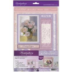 Hunkydory Frosted Florals Adorable Scorable Luxury Topper Set A4-Pretty Peonies by Hunkydory - hanrattycraftsgifts.co.uk