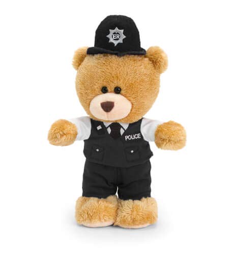 Keel Toys pip the bear standing policeman with sound 20cm - hanrattycraftsgifts.co.uk