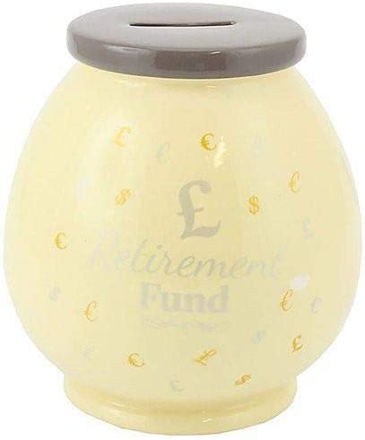 "retirement fund" Fancy Ceramic Piggy Bank Pot