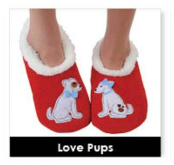 Splitz Snoozies Slippers ~ Love Pups UK Ladies Size 6-7 - hanrattycraftsgifts.co.uk