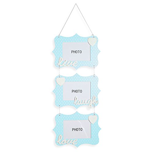 Club Green "Live-Laugh-Love Wooden Frame, Blue, 63 x 27 cm - hanrattycraftsgifts.co.uk
