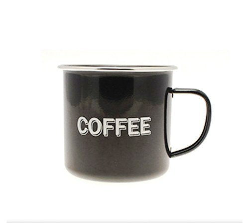 Trendy Black Tin Coffee Mug - hanrattycraftsgifts.co.uk