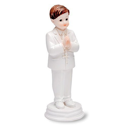 CLUB GREEN Resin Praying Boy Standing, White, 102 mm, Pack of 6 - hanrattycraftsgifts.co.uk