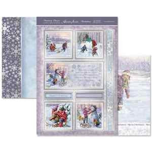 hunkydory adorable scorable luxury card collection snowy days fun in snow - hanrattycraftsgifts.co.uk
