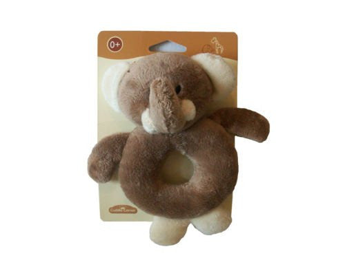 SOFT ELEPHANT DESIGN PLUSH RING RATTLE - hanrattycraftsgifts.co.uk