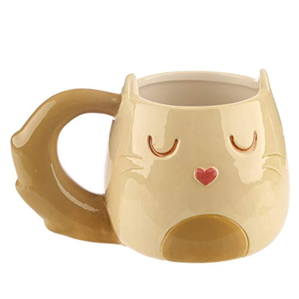 Cream Cat Shaped Mug