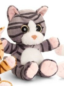 Keel Toys 25cm Sparkle Eyes Grey Cat Soft Toy - hanrattycraftsgifts.co.uk