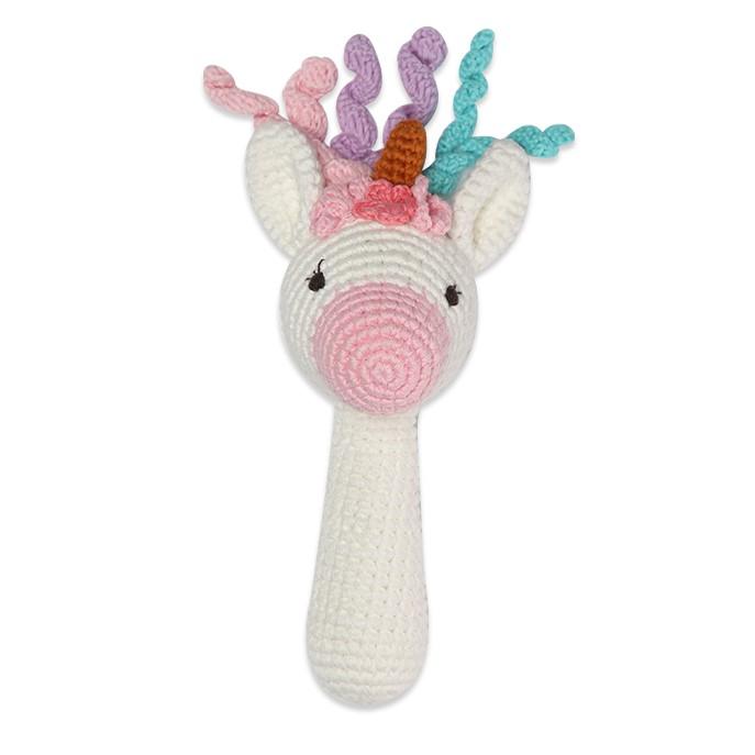 imajo banbe crochet stick rattle unicorn  