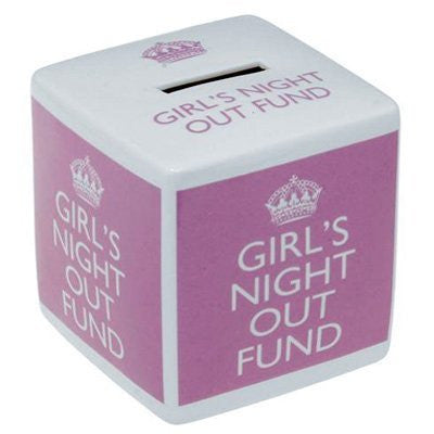 girls night out fund money bank square - hanrattycraftsgifts.co.uk
