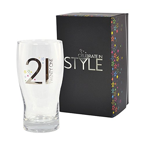 21ST Birthday Pint Glass - hanrattycraftsgifts.co.uk