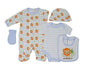 5 Piece Baby Gift Set With Embroidery and Applique - 0/3 Months - hanrattycraftsgifts.co.uk