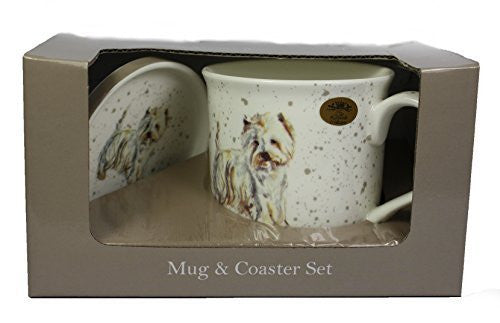 West Highland Terrier Fine China Mug and Coaster Set by Lesser & Pavey - hanrattycraftsgifts.co.uk