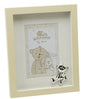 Button Corner 5x7 Photo Frame With Silver Teddy - hanrattycraftsgifts.co.uk